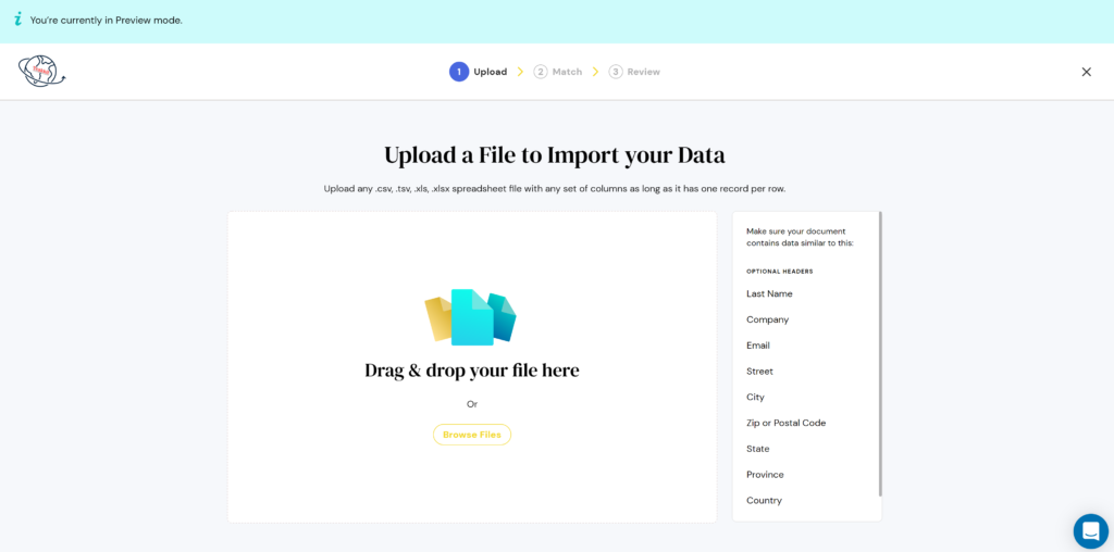 Fuse app on uploading files preview mode