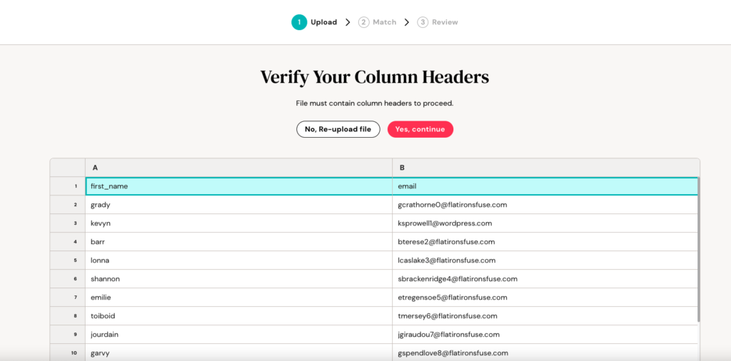 Fuse columns verification step