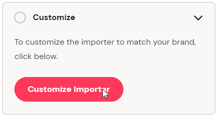 Fuse app message for customize importer