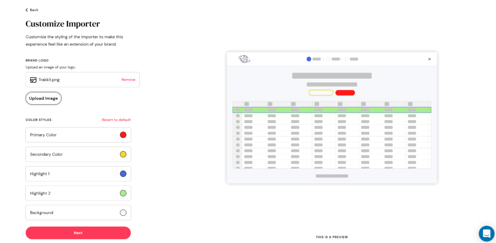 Fuse app customize importer step