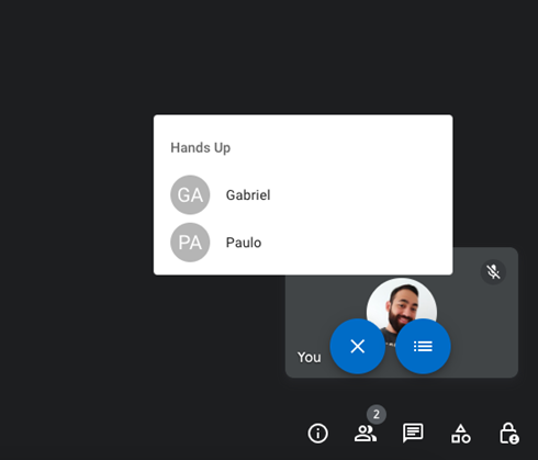 Free raise hand extension