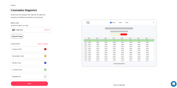 Customize importer labels