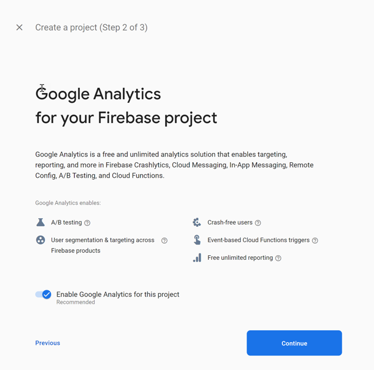Program google analytics for tool creation